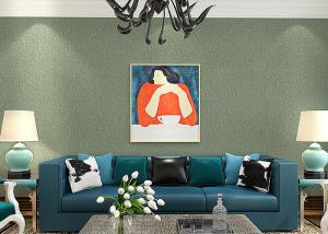 China Lounge room Contemporary Wall Coverings , Crack Foaming Silk Solid Color Removable Wallpaper wholesale