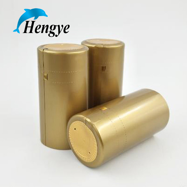pvc heat shrink cap seal for wine bottle, pvc shrink capsules PVC wine caps for red wine bottle in red color