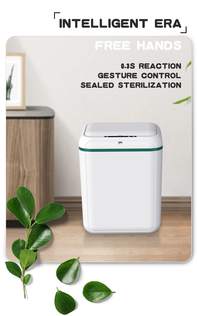 waterproof Smart Home Products 10L Touchless Kitchen Trash Can