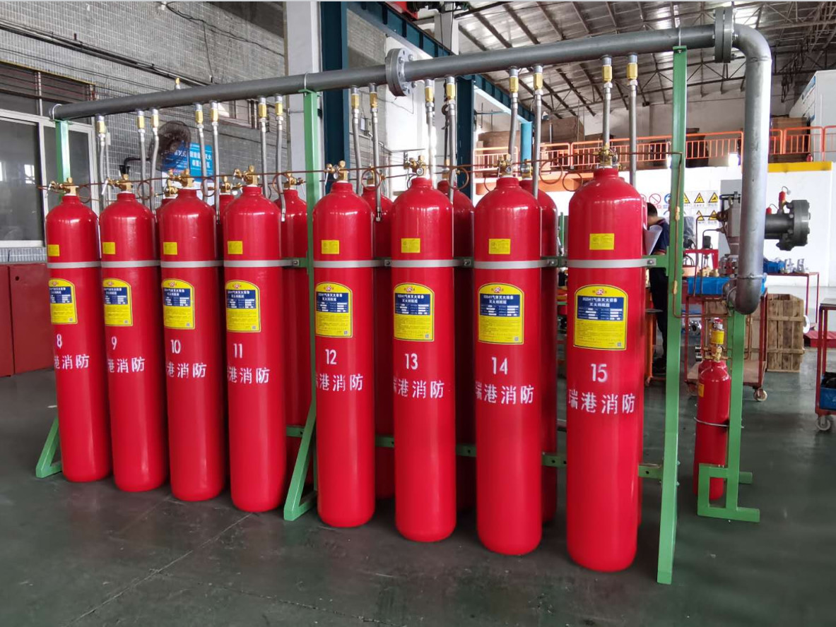 Inergen Ig541 Inert Gas Fire Suppression System 70L 80L 90L 120L 37.5% Extinguishing Concentration