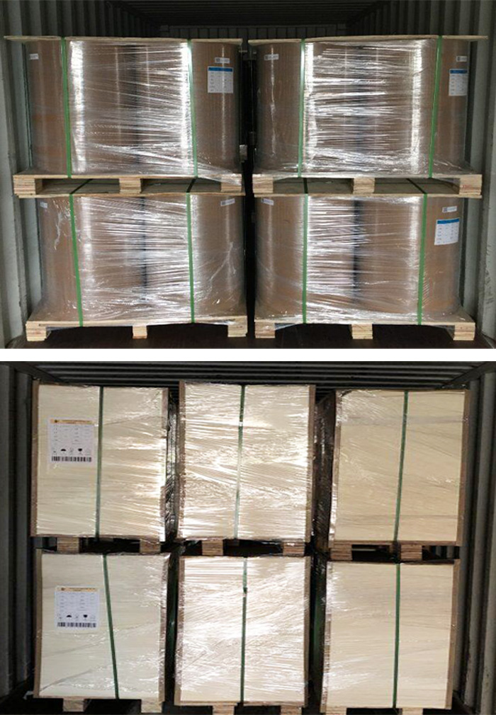 110 / 160 / 200g Recycled Pulp Kraft Liner Board Packing Rolls Size 65cm 86cm