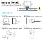 Wall Light Self Powered Wireless Switch Outdoor Waterproof Push Button Switch