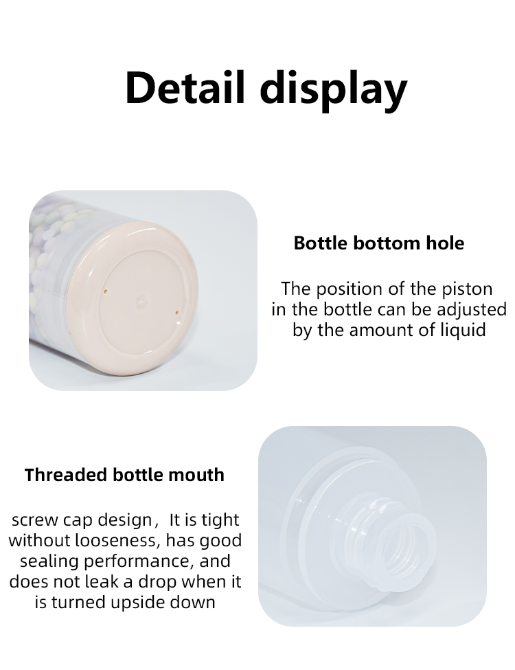 30ml PET Airless Lotion Bottle Skin Care Packaging Lotion Essence Suncreen Bottle UKA81