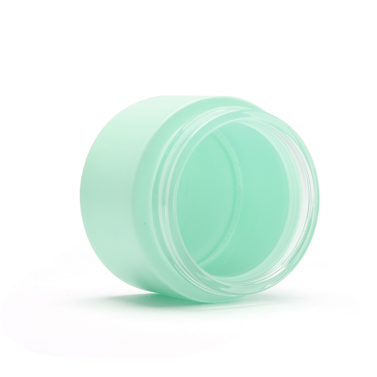 Custom Empty 50g Cosmetic Matte Painting Glass Cream Jar With White Screw Lids