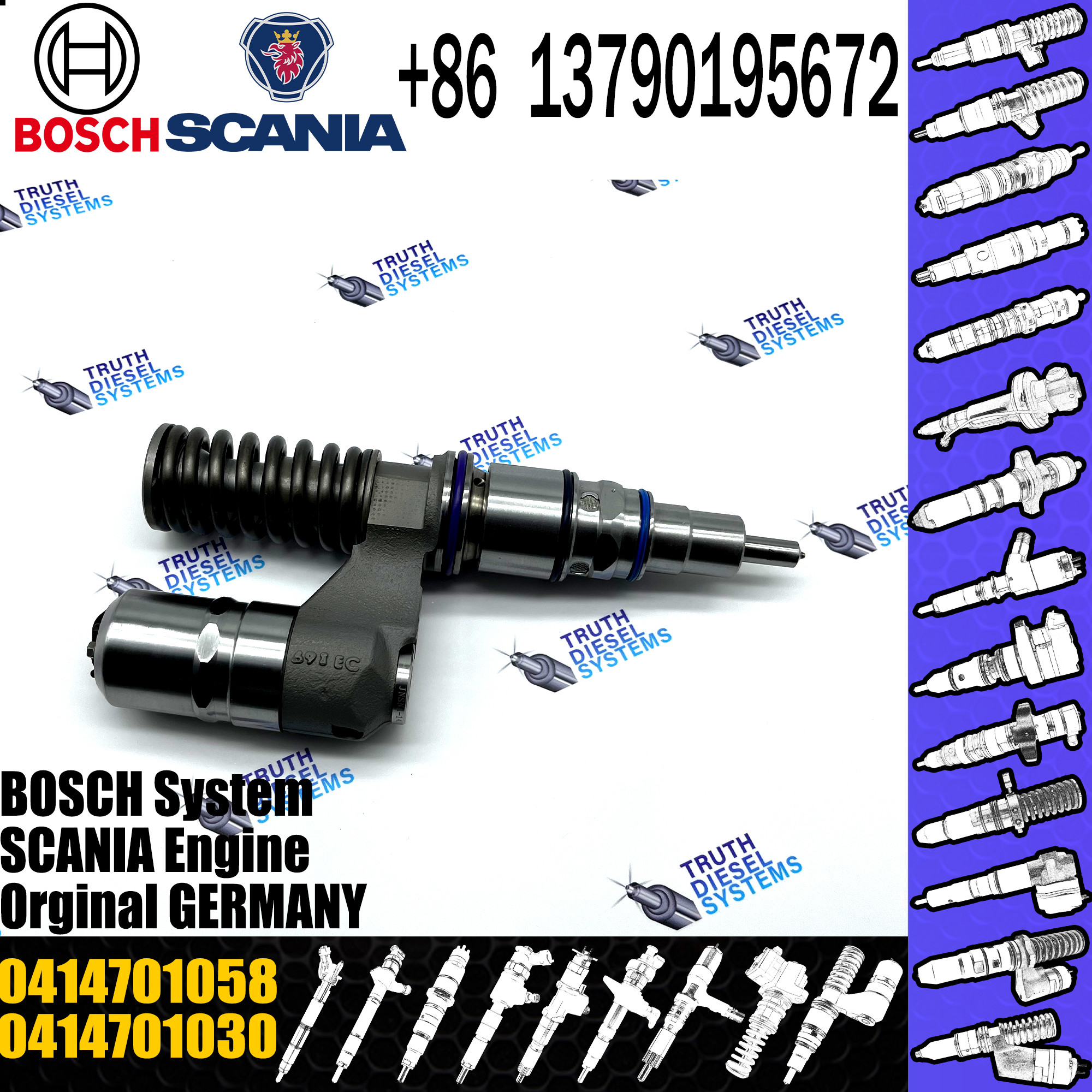 BOSCH injetor 0414701058 0414701030 0414701029 Diesel fuel Unit pump assembly 1478643 1478648 579254 for SCANIA engine
