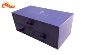 China Purple Display Luxury Gift Boxes Custom with Oval / Square / Circular wholesale