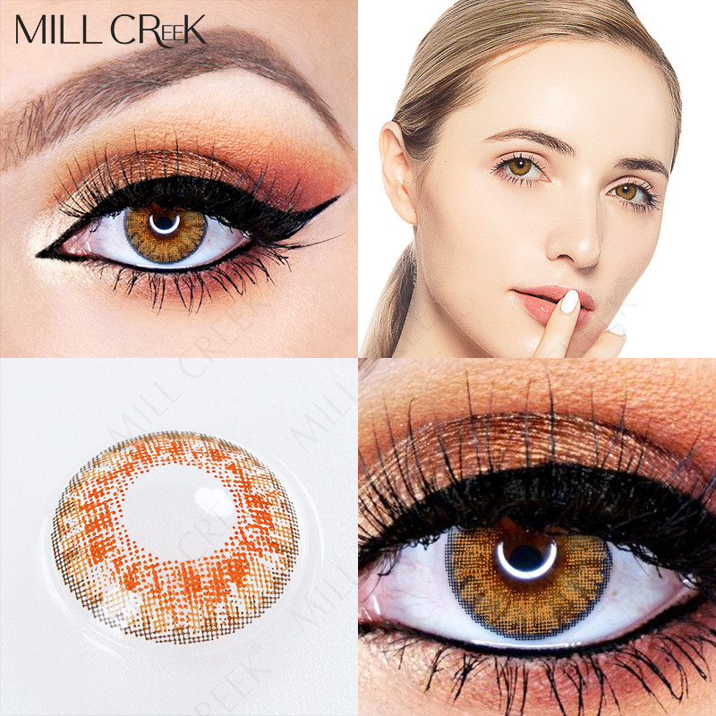 Coloured Prescription Brand Contact Lenses Honey Lens Colour Monthly