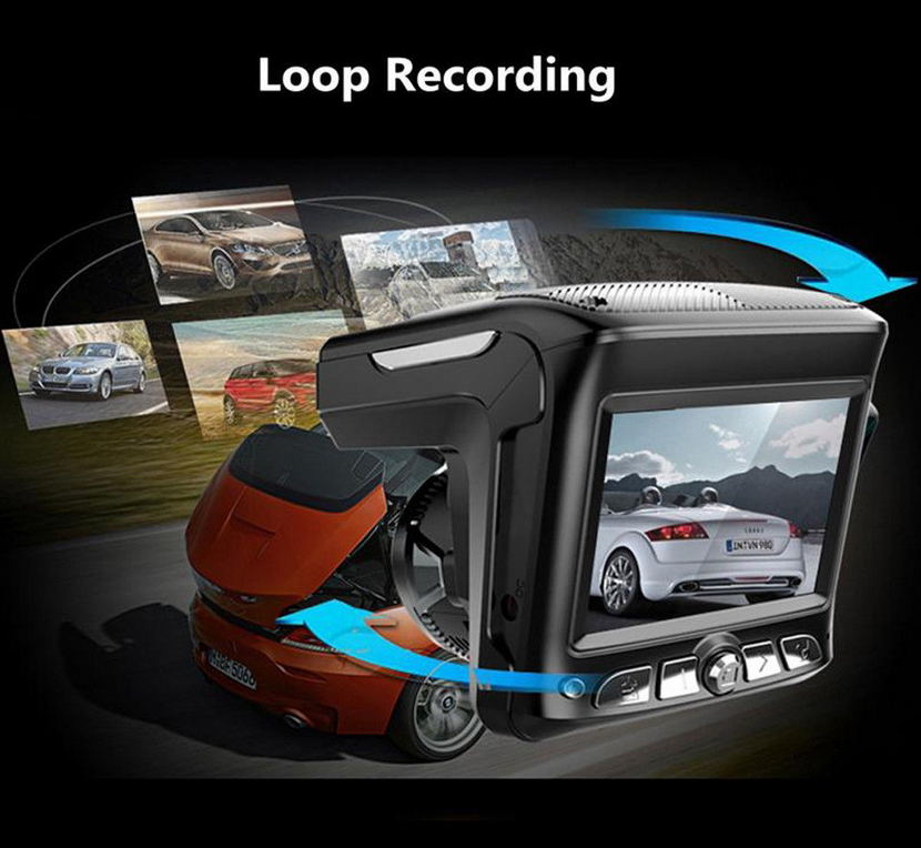 RoHS HDR 1080FHD Car Video Camera Two In One Combo 20X15X7.7cm