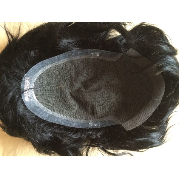 Customizable Base Size Human Hair Toupee for Your Satisfaction