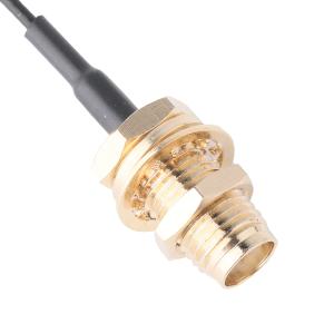China ROHS RF SMA F JACK To MHF Plug For 1.37mm RF Black Cable 50Ω OEM/ODM wholesale