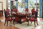 Electric Rotating Round Vintage Wood Dining Table