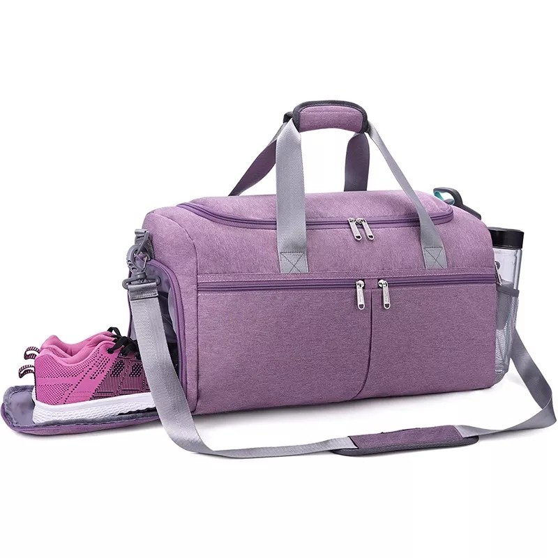 18" Gym Anti Theft Travel Bag Duffle Bag With Shoe Compartment Wet Pocket