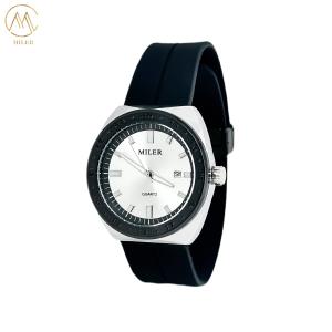China Fashion Casual Business Quartz Life Waterproof Auto Date Display Quartz Wrist watch with Silicone Stra wholesale