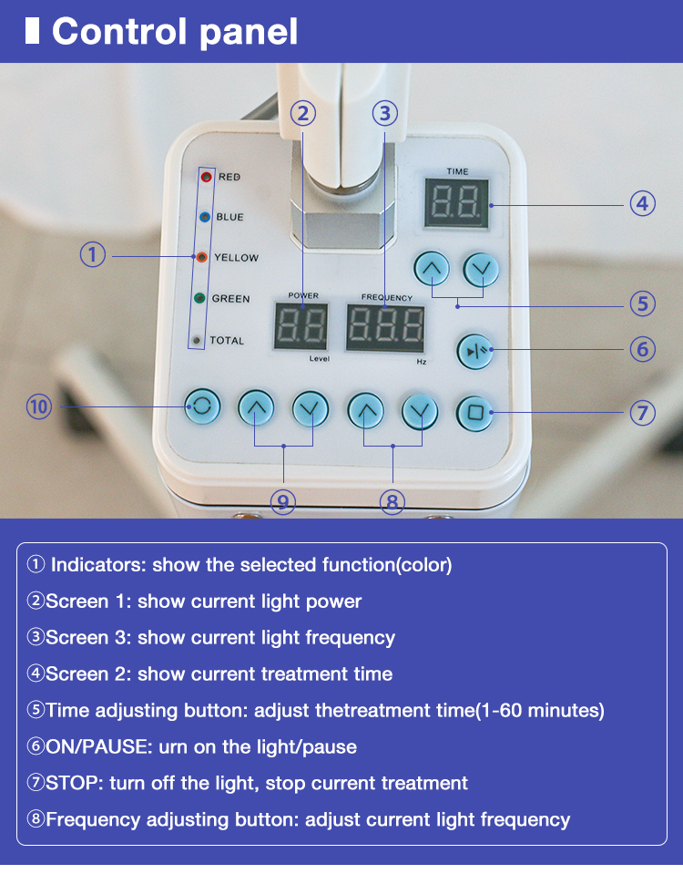 Cold Laser Oxygen Facial Treatment Machine Blue PDT Led Therapy Beauty Equipment