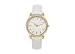 30MM Diameter Alloy Women Quartz Watches Hardened Glass With PU Leather Strap
