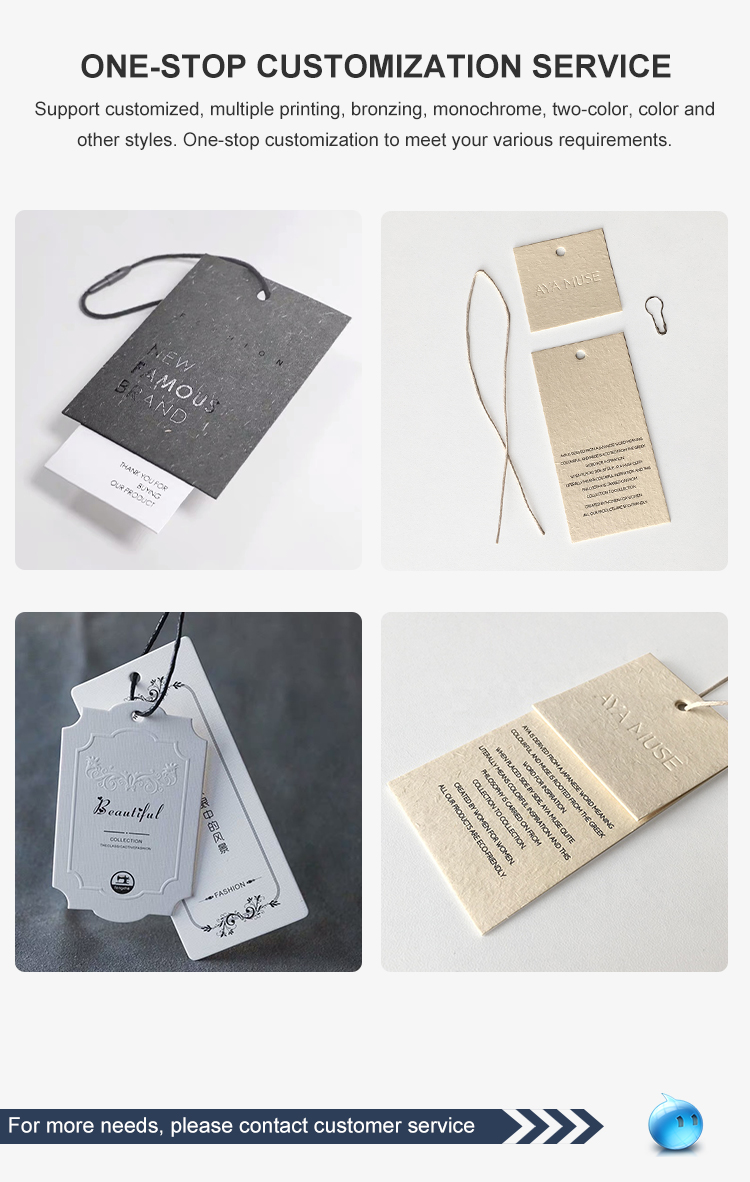 Luxurious Foil Stamping Spot UV Personalized Hang Tag Pantone Color