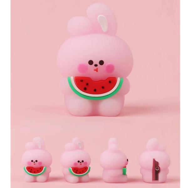 Cute Manual Pencil Sharpener Silicone Stationery For Kids School Home Office