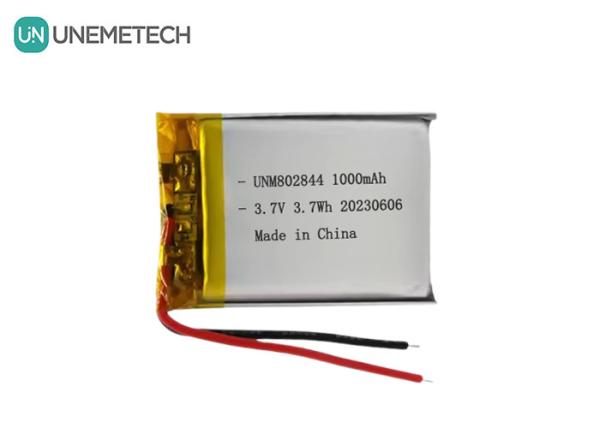 3.7V Rechargeable Li-ion Battery 1000mAh 802844 Li-polymer Battery for Small