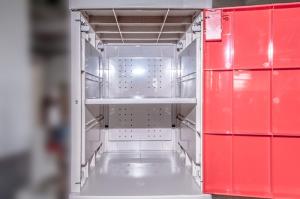 China School Storage Lockers With Padlock , 4 Comparts 1 Column Red School Lockers wholesale
