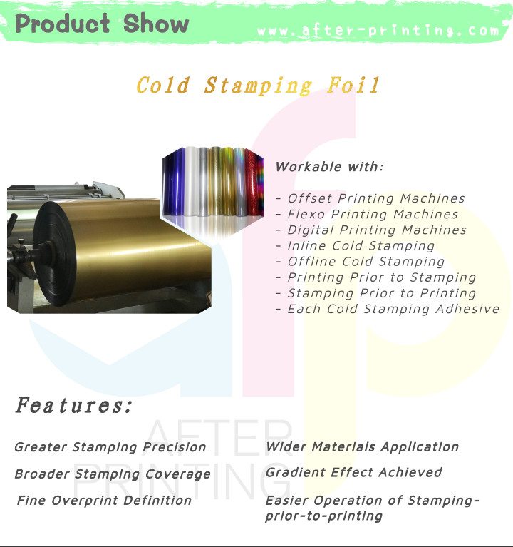 Fine Overprint Definition Cold Foil Stamping Applications Customized Reel Size And Colors