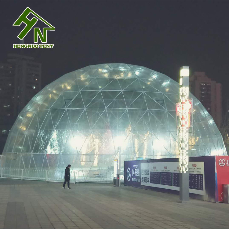 Transparent Big Dome Tent Outdoor Diameter 30m Galvanised Steel Frame