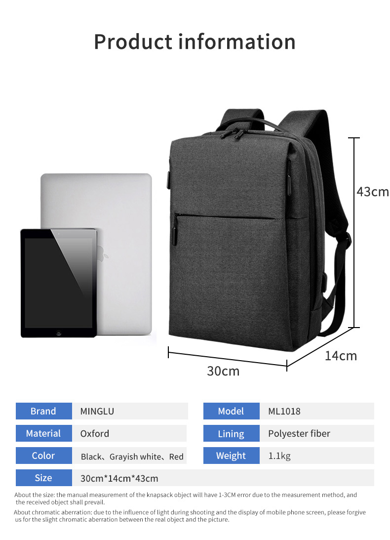 Factory high quality new men's backpack custom logo large capacity waterproof anti theft business Laptop Backpack