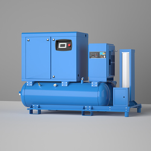 500L Tank Capacity Electric Integrated Screw Air Compressor 380V 8 - 16 Bar