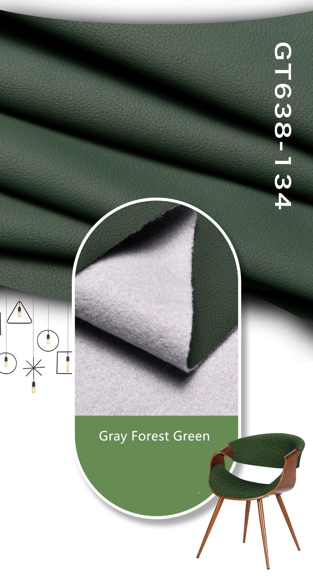 PVC Faux Leather Upholstery Fabric Lychee PVC Sofa Leather Scratch Resistent