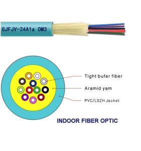 China GJFJV 24 Core Indoor Optical Fiber Cable Bundle Optic Distribution Cable 10mm wholesale