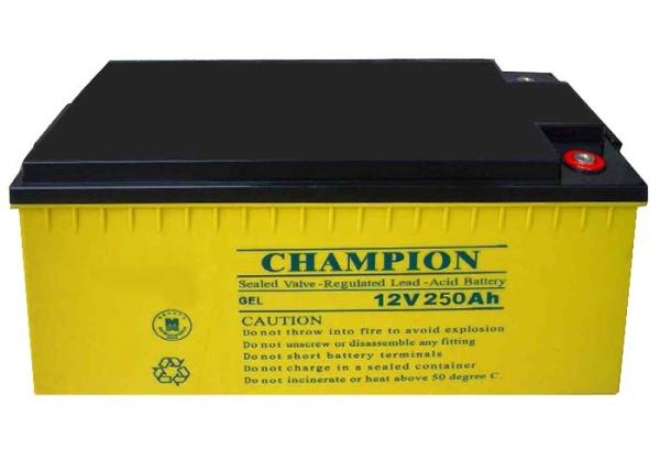 China Champion Deep Cycle Battery 12V250AH NP250-12-G Sealed Lead Acid GEL