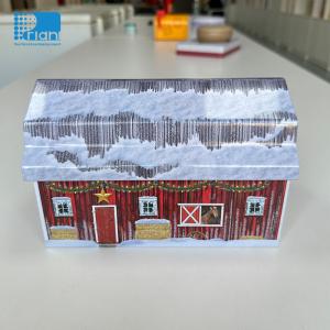 China House Shape Candy Tin Can 0.21mm-0.35mm Metal Tinplate Food Tin Packing wholesale