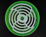 Green Injection Round Plastic Cover Caps With Air Vent Grooves 70mm RAL 6032