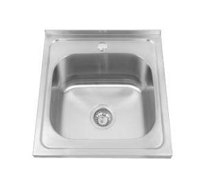 China Emboss Finish Stainless Steel Single Bowl Sink For Washroom wholesale