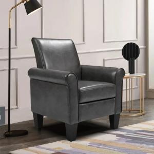 China Multiscene Antiwear Leather Cuddle Chair , Practical Distressed Leather Armchair wholesale