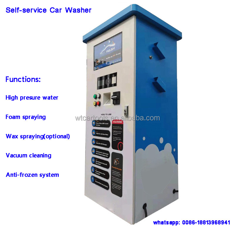 120bar Pressure Self Car Wash Pressure Washer With IC Card And Coin Operation