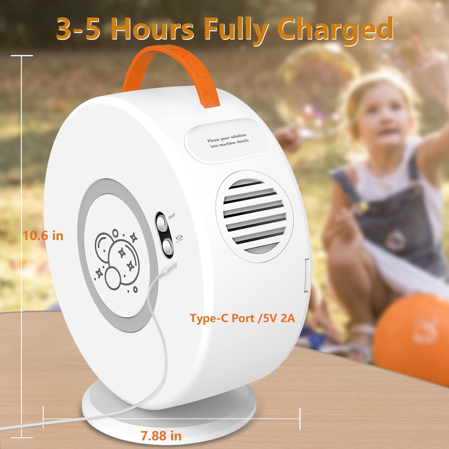 Other Educational Toys Fully Automatic 360 Degree Rotation Outdoor Circular Bubble Machine