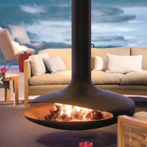 China 700mm Wood Burning Carbon Steel Hanging Suspended Ceiling Fireplace wholesale