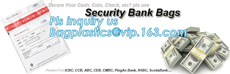 security deposit bags bank deposit bags cash deposit bags, general bank plastic deposit bags supply, Coin and Bank Note