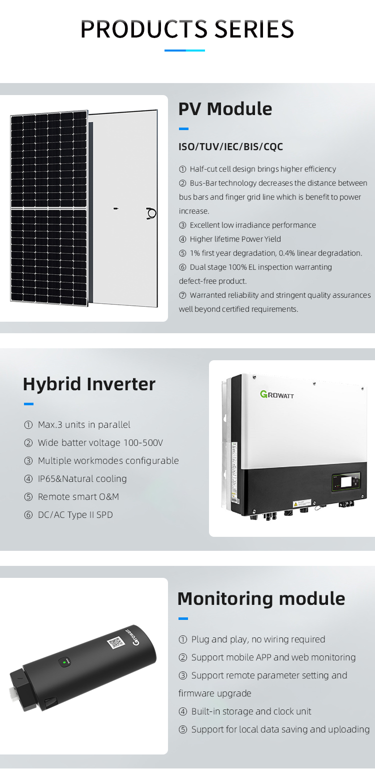 10kw Home Solar hybrid Energy Systems 4kw 5KW 6kw 7kw 8kw 10000kw Solar Panel Kit Power Generator
