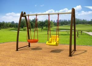 China No Paint Stripping Baby Swing Sets Outdoor Play Swing Set With Cradle KP-G008 wholesale