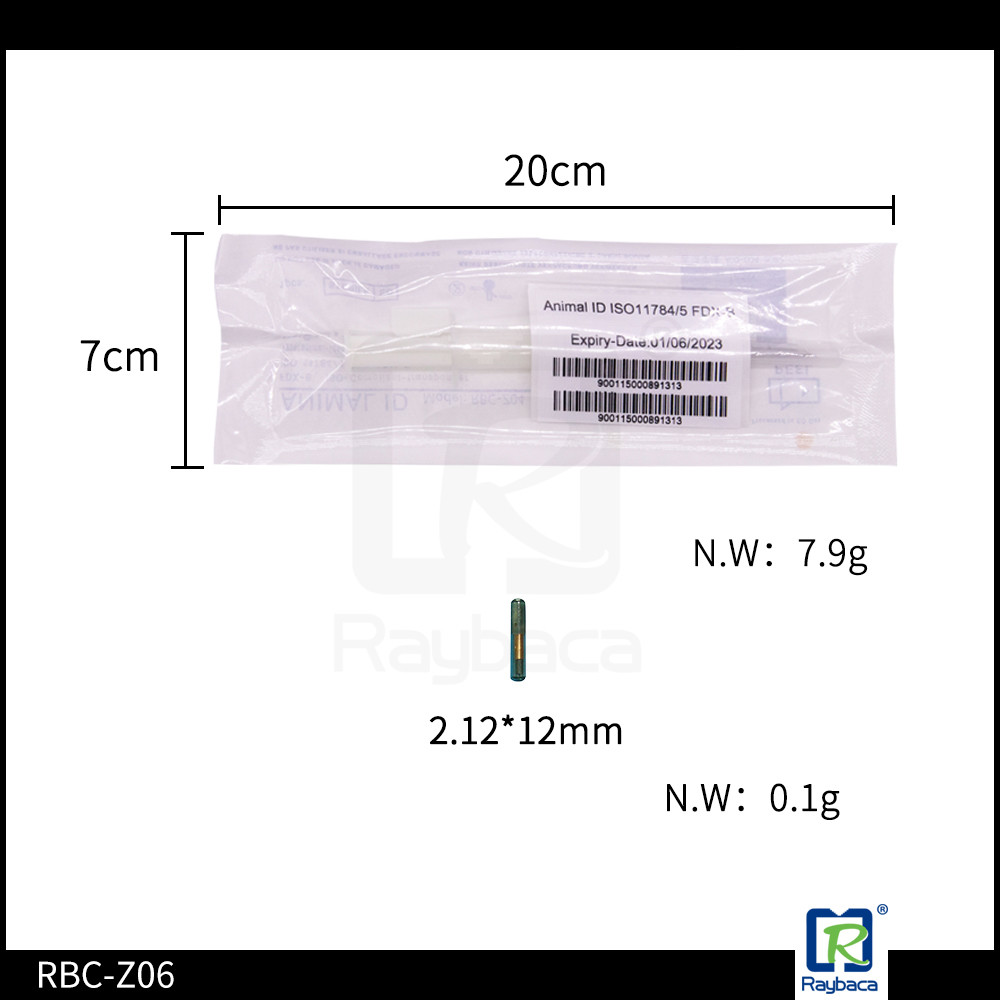 Pig Sheep Sterilized EM4305 134.2KHZ Animal Syringe