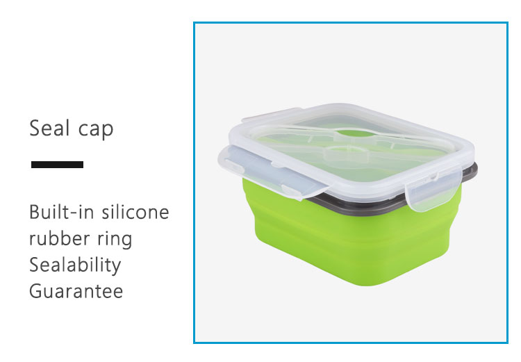 Retractable Food Container Silicone Household Products 600mL 700mL