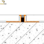 2.5 Meters Aluminium Expansion Joint For Tile Edges Protection