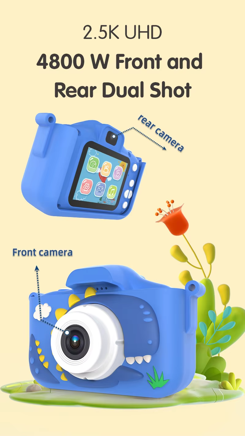 X11S Mini Dual Lens Kids Camera 1080P Bunny Cartoon Children Camera Adorable Toy Kids Selfie Digital Camera As Gift Prize