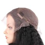 Raw Virgin Hair Front Lace Human Hair Wigs Yaki Kinky Straight Smooth And Luster