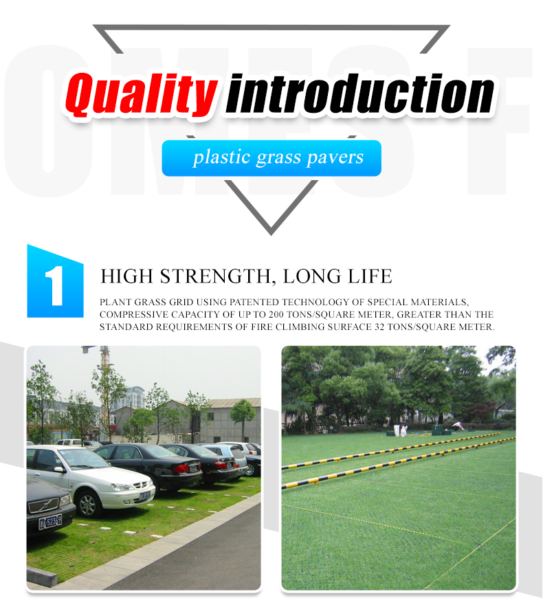 HDPE Grass Paver Grid for Parking Lot and Driveway Onsite Inspection After-sale Service
