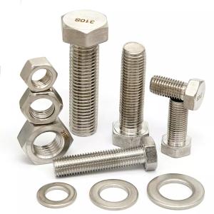 China Hastelloy Pipe DIN931 DIN933 Duplex Stainless Steel Fasteners Hex Bolt M6 - M64 wholesale