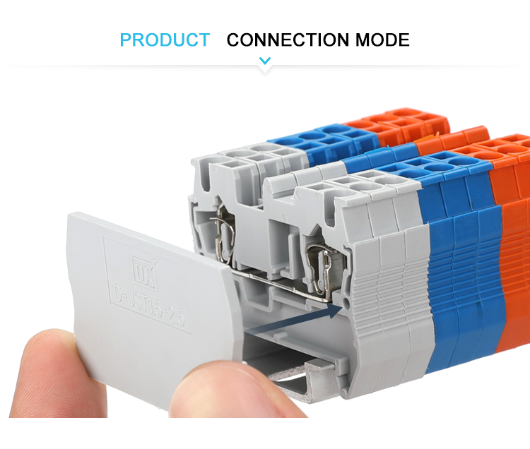 D-PTTB 1.5/S End Cover PTTB1.5/S Double Level Connector Din Terminal Block Accessories 1.5mm Plastic Barrier End Plate