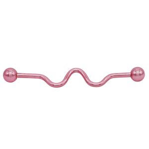 China Stainless Electrophoresis Pink Industrial Piercing Jewelry For Guys wholesale