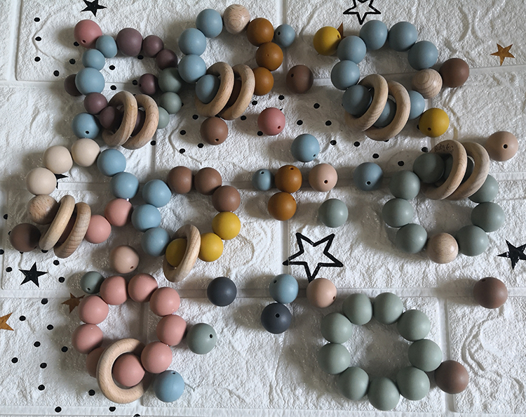 20mm Wholesale BPA Free Food Grade Baby Teether Silicon Beads